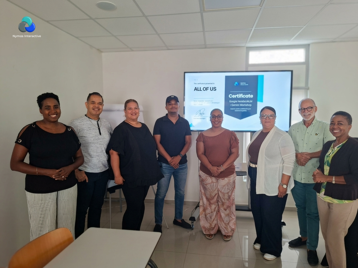 Workshop participants with certificates